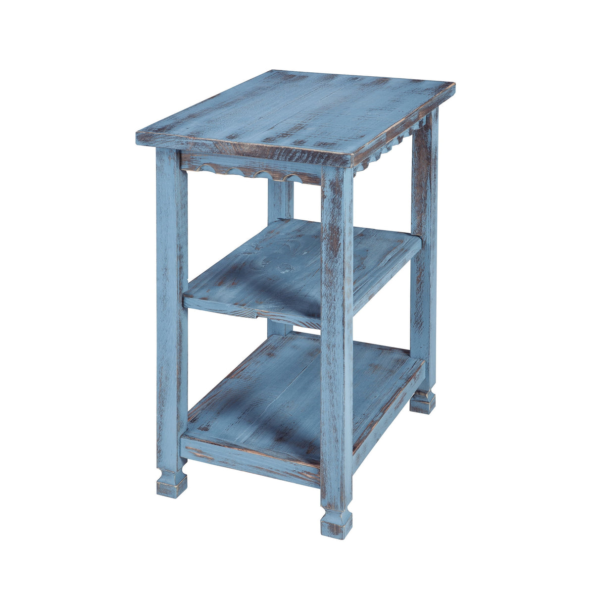 Elladera Alaterre Country Cottage 2 Shelf End Table, Rustic Farmhouse Side Table,