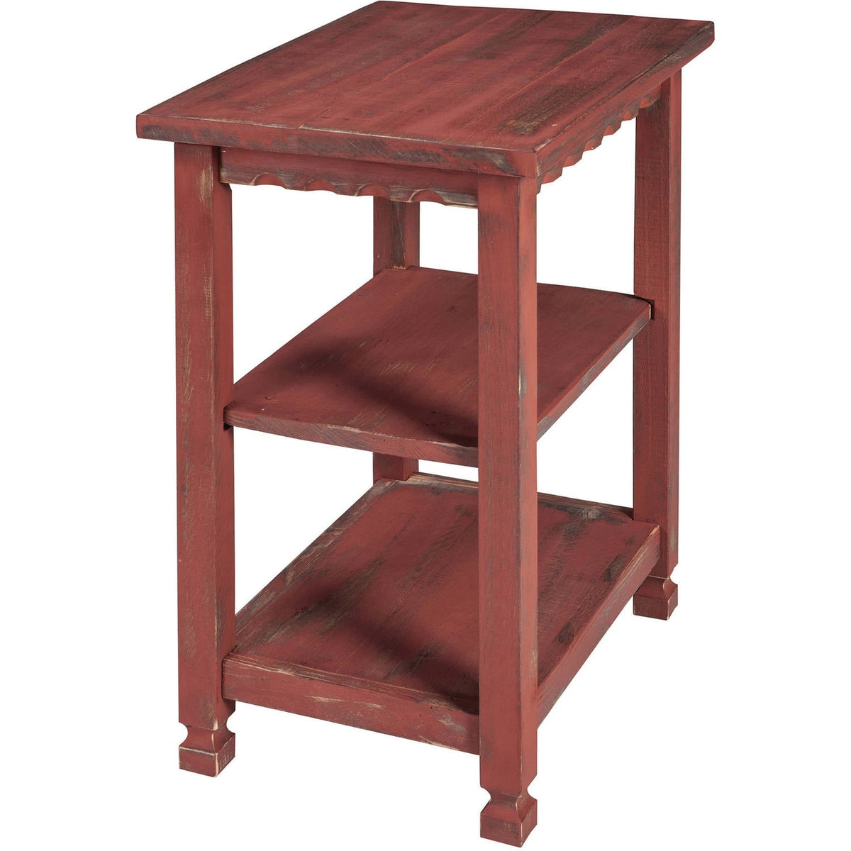 Elladera Alaterre Country Cottage 2 Shelf End Table, Rustic Farmhouse Side Table,