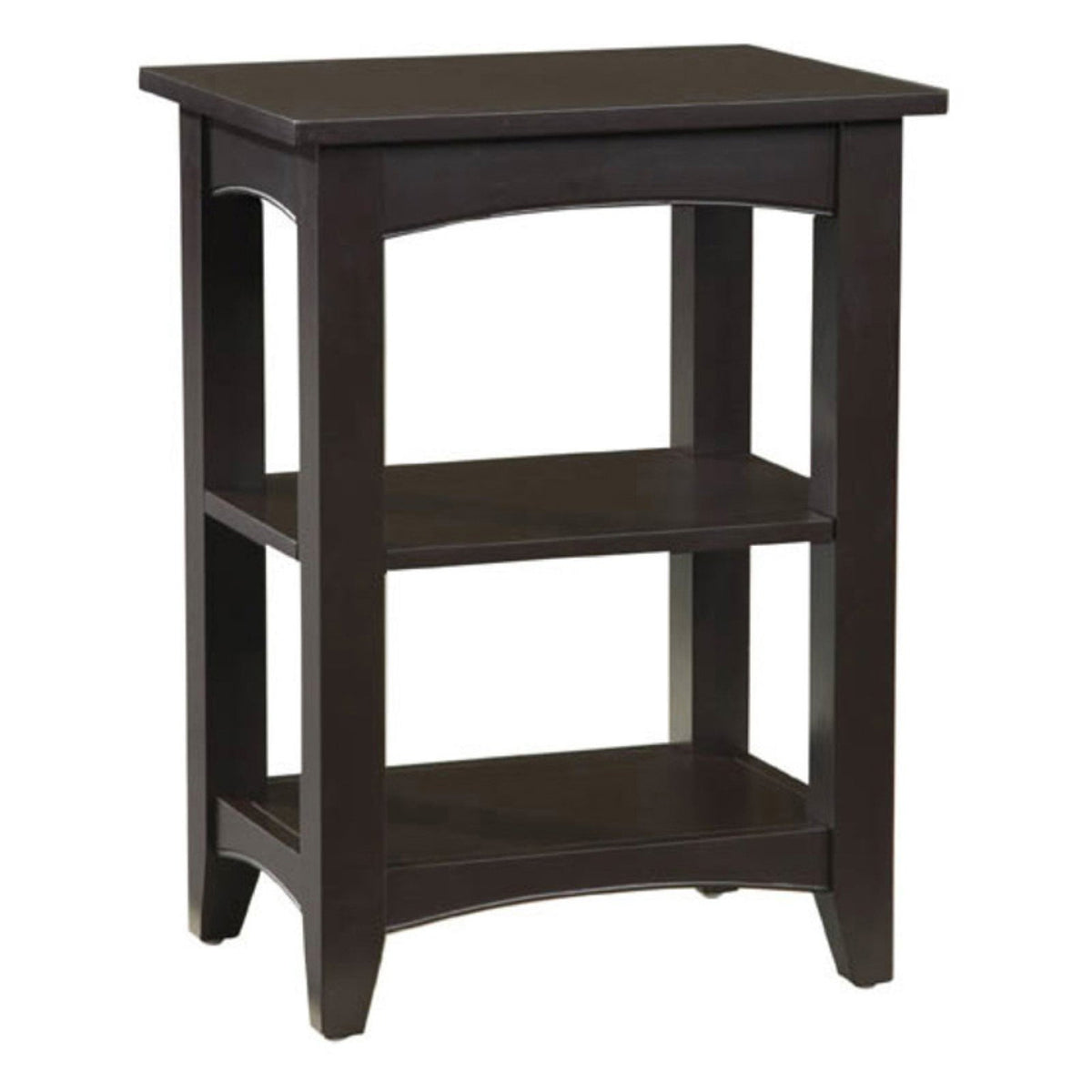 Elladera Alaterre Furniture Shaker Cottage 2-Shelf End Table, Chocolate Finish