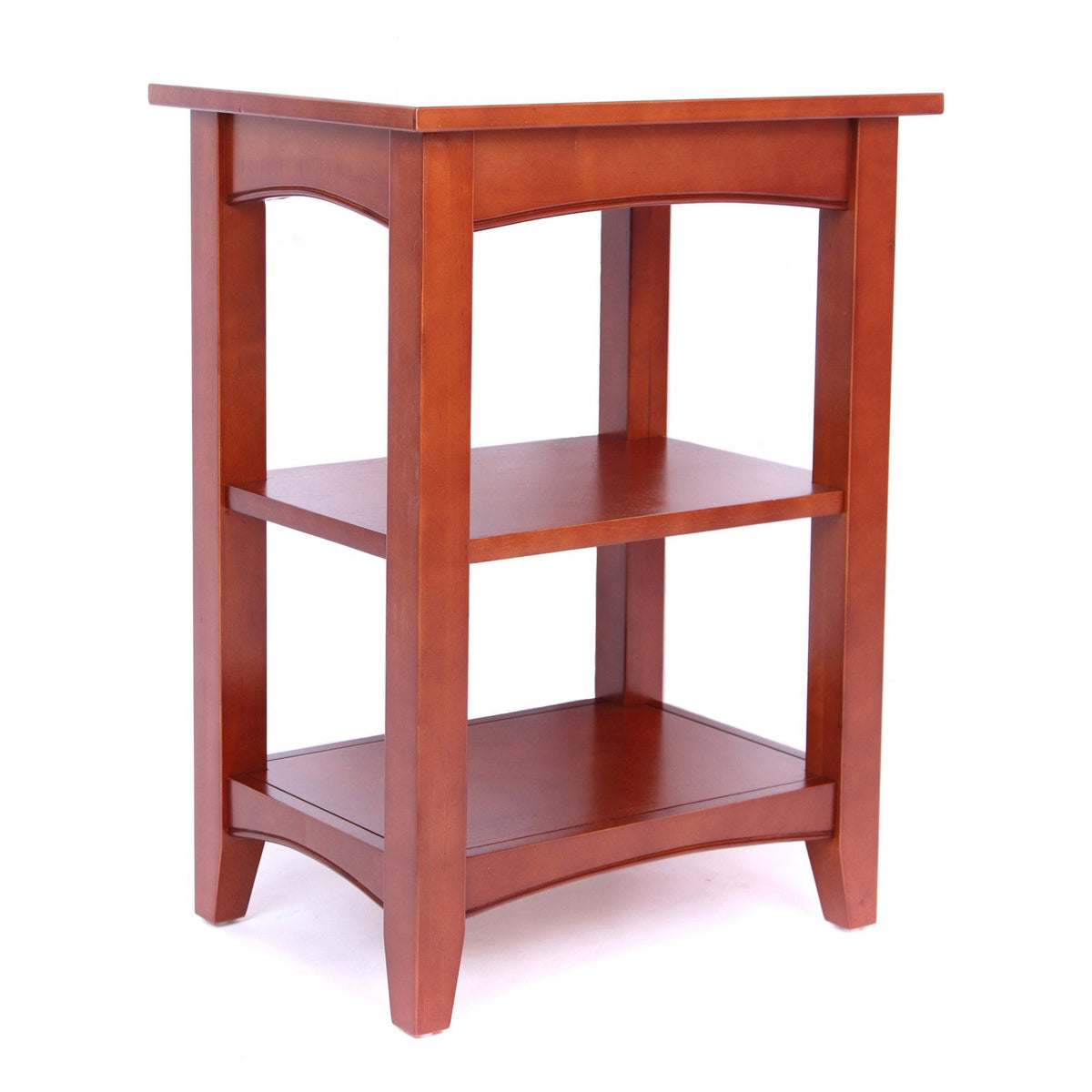 Elladera Alaterre Furniture Shaker Cottage 2-Shelf End Table, Chocolate Finish