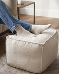 Elladera Beautiful Boucle Pouf Ottoman and Foot Rest- Elevate Your Living Room