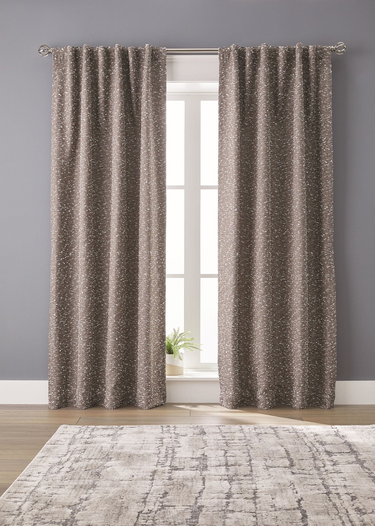 Elladera Boucle Blackout Curtain Panel, 1-Piece, Aqua, 50" W