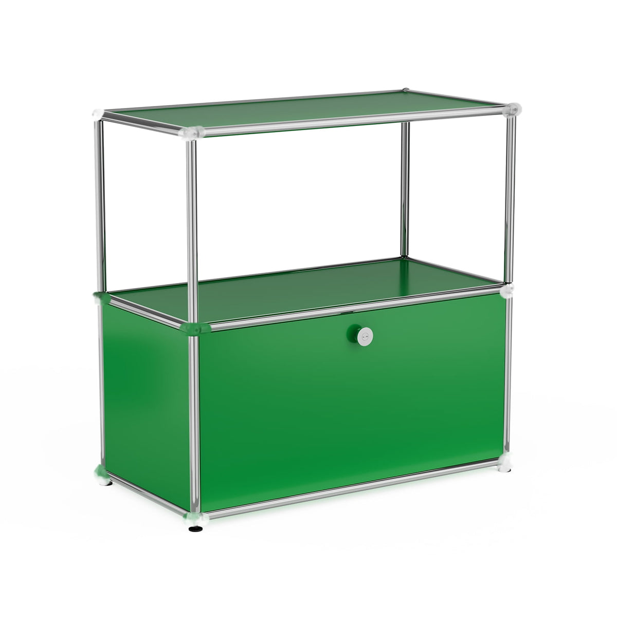 Elladera 2-Tier Accent Cabinet,Metal Storage Cabinets with 3 Doors,Open