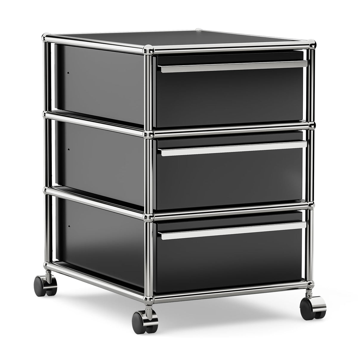 Elladera 2-Tier Accent Cabinet,Metal Storage Cabinets with 3 Doors,Open
