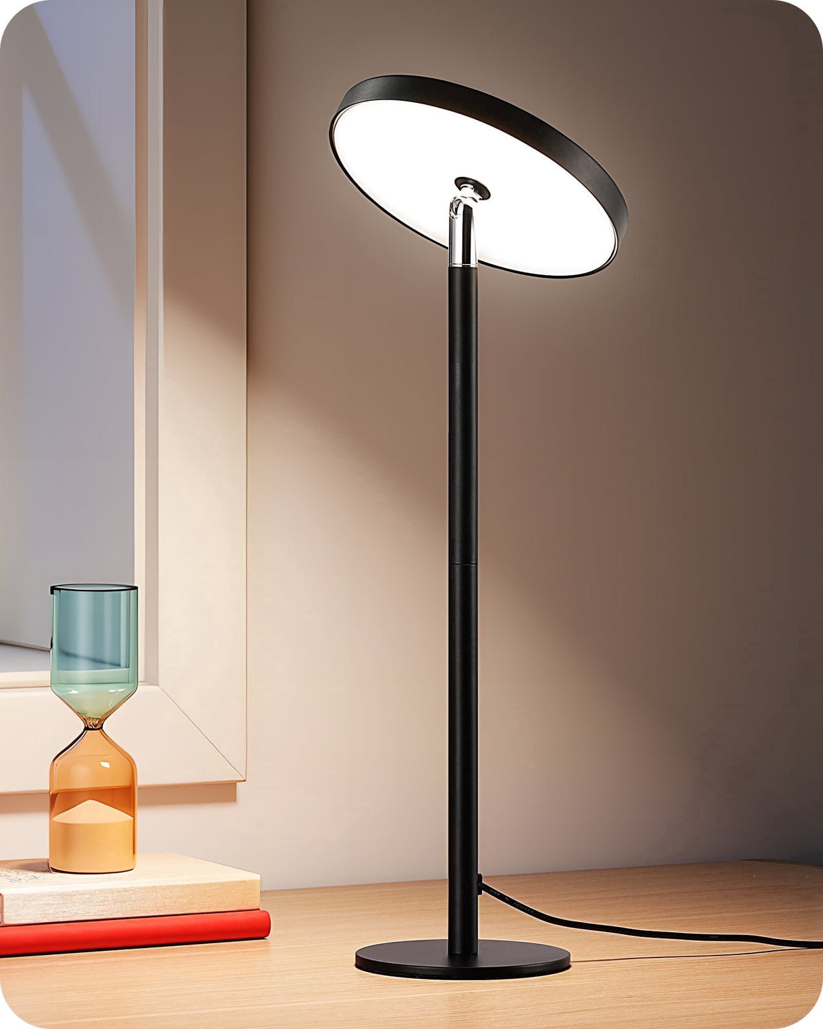 Elladera EDISHINE LED Table Lamp with 2 Adjustable Height, High CRI 90+, 5%-100%