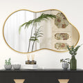 Elladera FRMALL 24"x36" Irregular Wall Mirror Gold Mirror Cloud Shaped