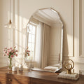 Elladera Gleamira 20"x28" Frameless Arched Bathroom Mirror Beveled Diamond Edge