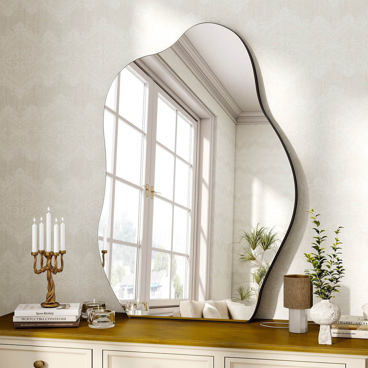 Elladera YVANLA 24"x32" Irregular Bathroom Wall Mirror Vanity Wall Mirror