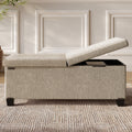 Elladera Hearth & Harbor Storage Ottoman Bench, Boucle 16" Ottoman with Storage, Pink