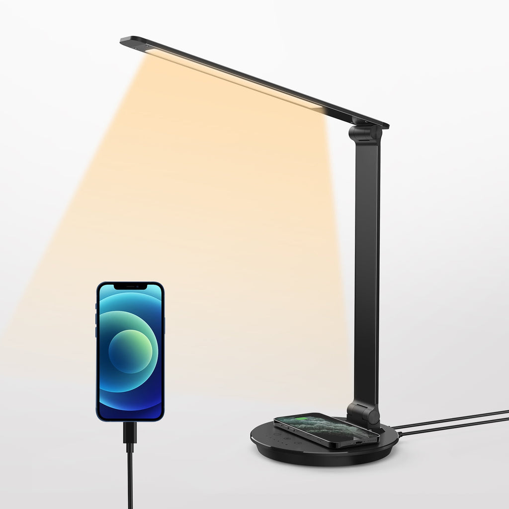 Elladera LED Desk Lamp with Usb Port Wireless Charging Charger Touch Control 5