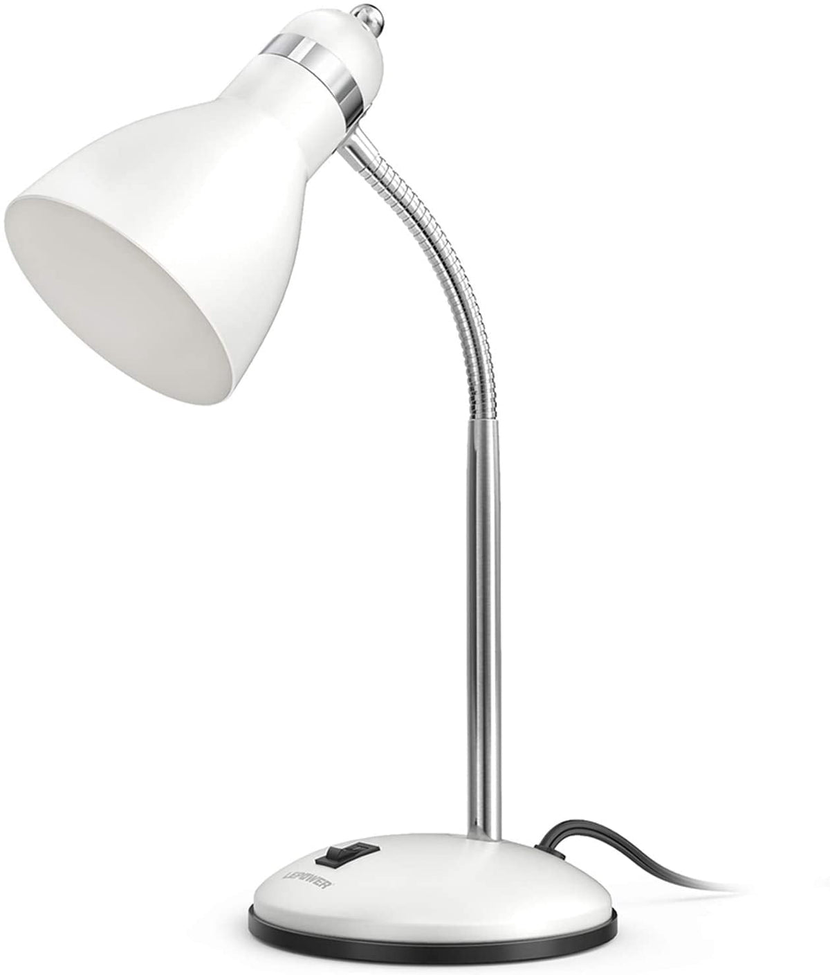 Elladera LEPOWER Metal Desk Lamp, Adjustable Gooseneck Reading Lamp for Home,