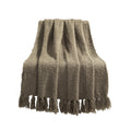 Elladera Lush Decor Tulum Boucle Textured Woven Fringed Throw Blanket Single 50" W
