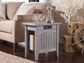Elladera Nantucket Chair Side Table with Charging Station, White
