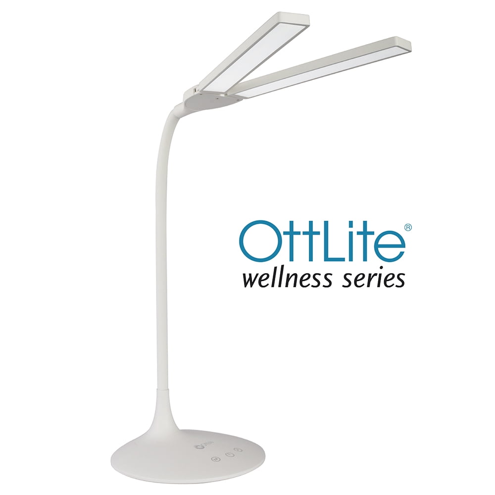 Elladera OttLite Wellness Series Pivot LED Desk Lamp with Dual Shades, Touch