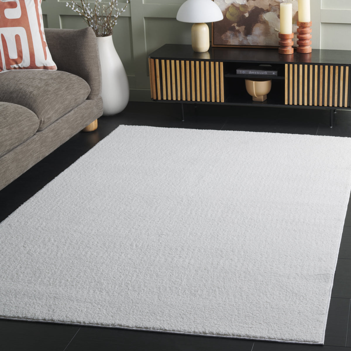 Elladera SAFAVIEH Boucle Lauressa Solid Machine Washable Area Rug, Ivory, 5' x 7'
