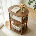 Elladera GOODLAN Wooden 3-Tier Side Table, Small End Table for Living Room and