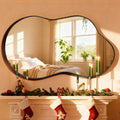 Elladera Irregular Wall Mirror 36"x20" Cloud Shaped Mirrors for Bathroom