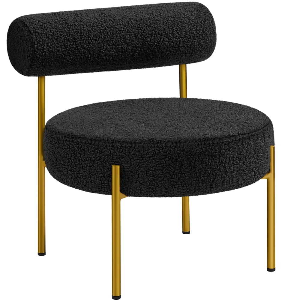 Elladera Yaheetech Modern Boucle Accent Chair with Gold Metal Legs for Living Room