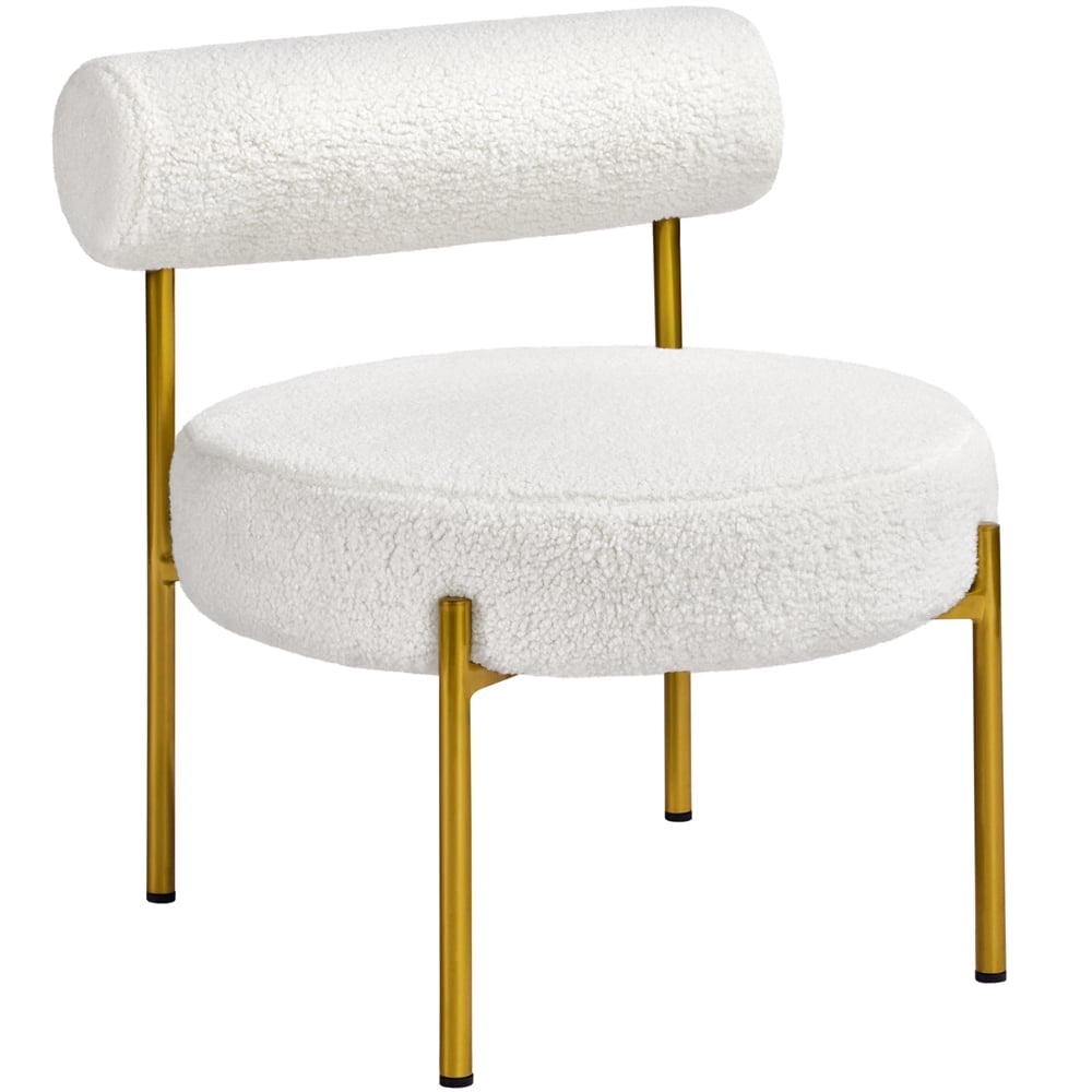 Elladera Yaheetech Modern Boucle Accent Chair with Gold Metal Legs for Living Room