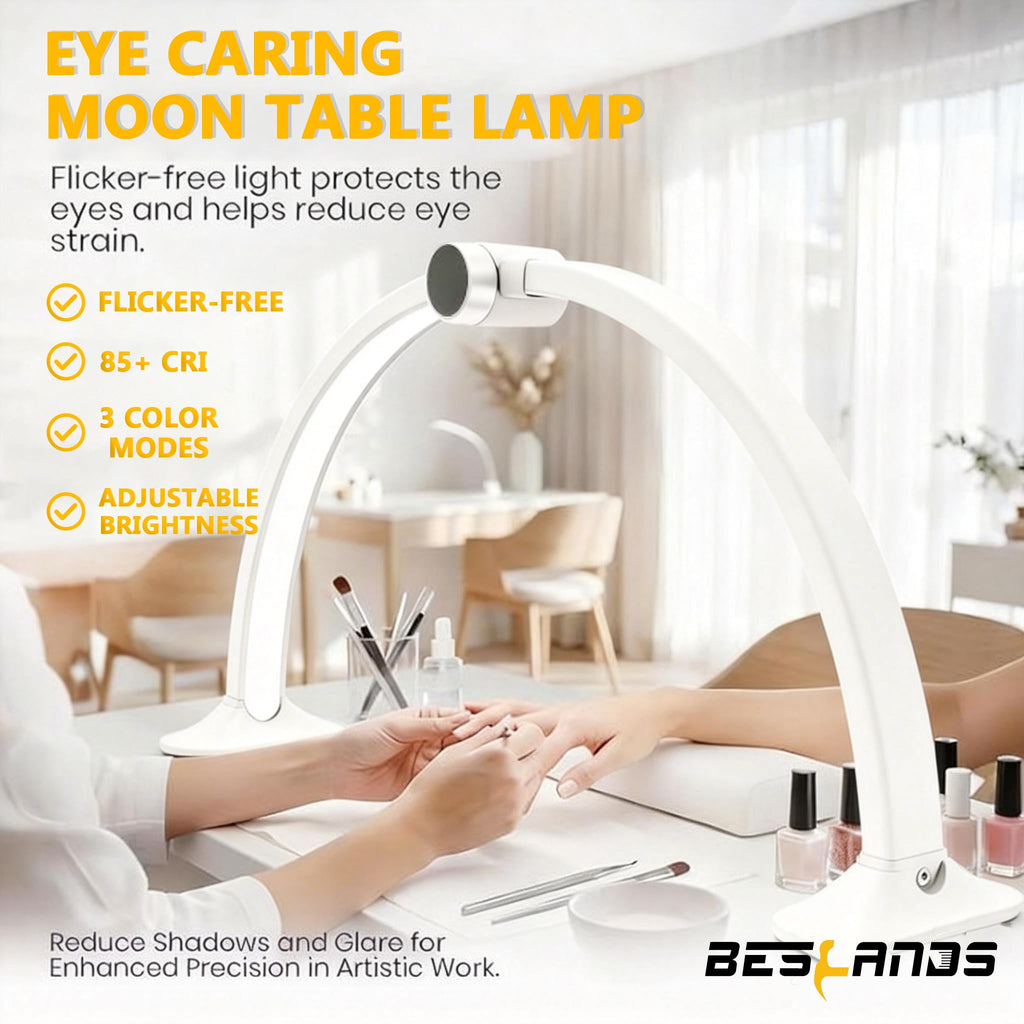 Elladera 29-inch Foldable Half-Moon LED Desk Lamp with Digital
