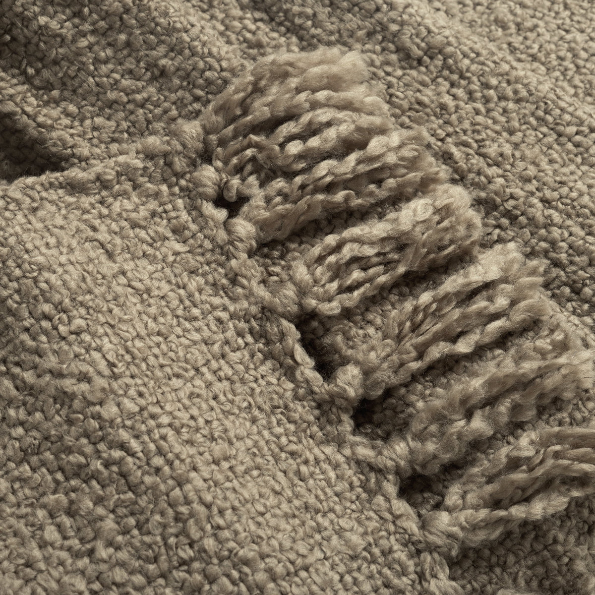 Elladera Lush Decor Tulum Boucle Textured Woven Fringed Throw Blanket Single 50" W