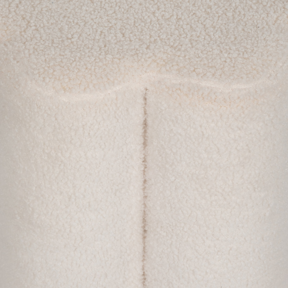 Elladera Petal Shaped Boucle Ottoman for Home Decor- Boho Vanity Chair for Bedroom