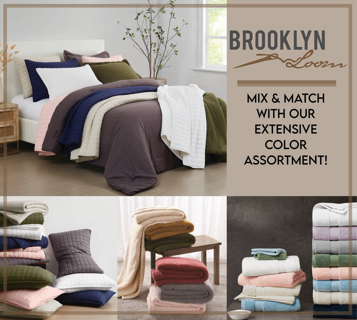 Elladera Brooklyn Loom Chunky Boucle 100% Microfiber Polyester 50x70 Throw Blanket