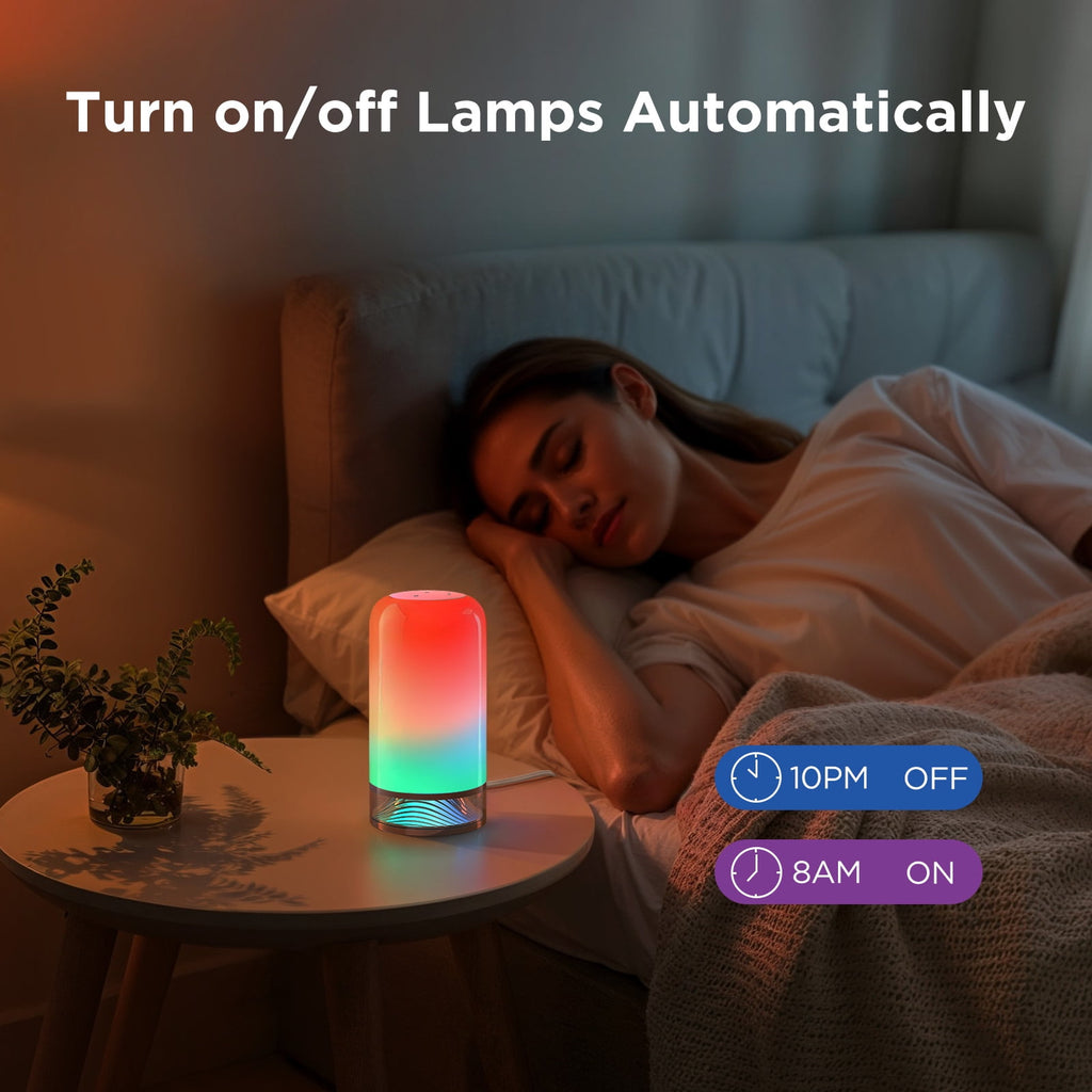Elladera Govee Smart Table Lamp Bedside Lamp- RGBIC Color Changing, Dimmable, Touch
