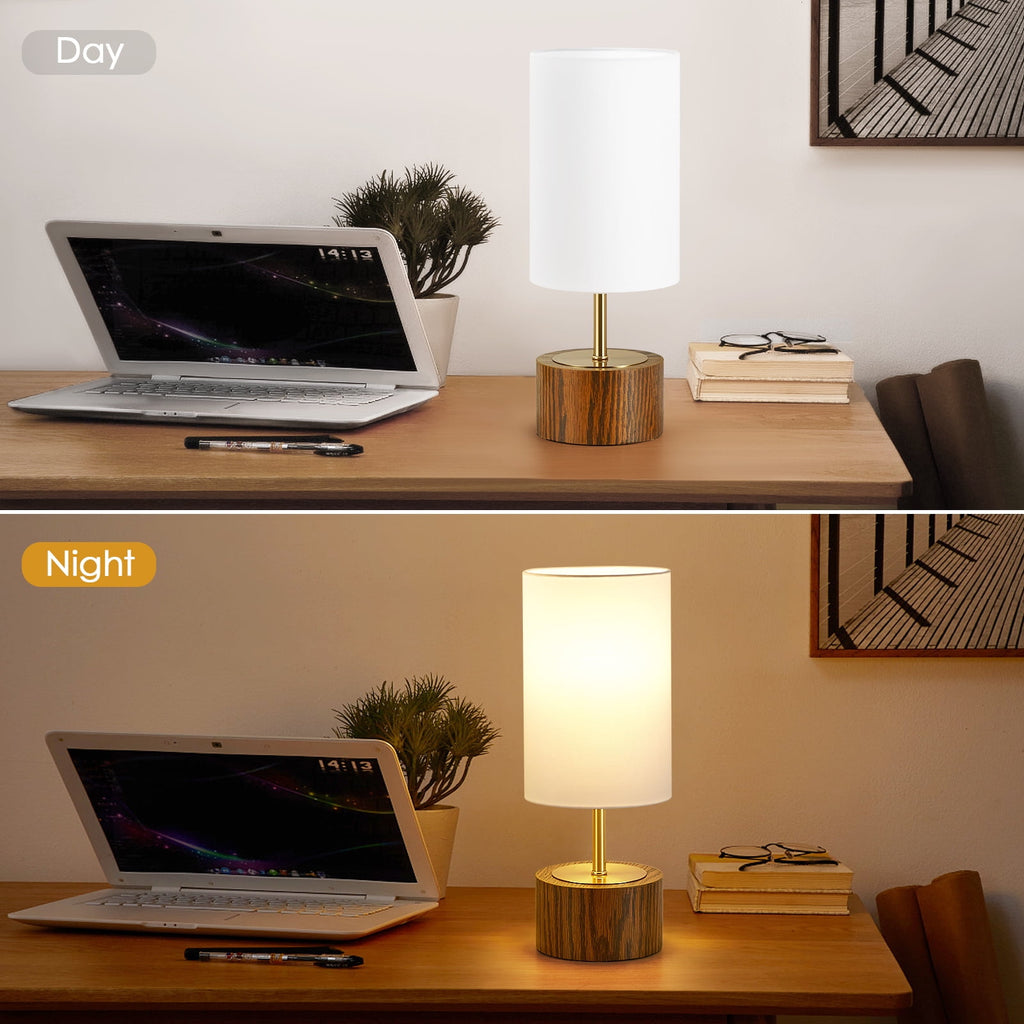 Elladera NATYSWAN Bedside Table Lamps Set of 2,Touch Control Nightstand Lamp with