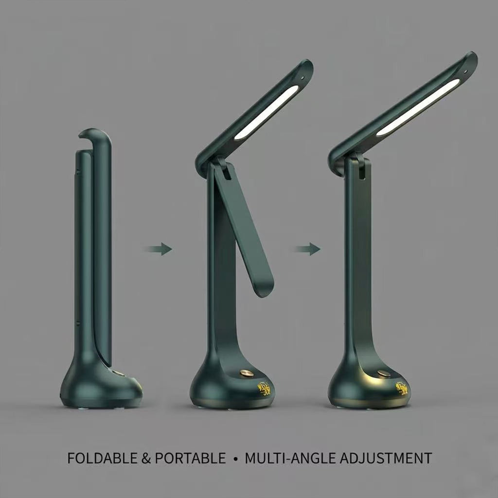 Elladera Cordless Rechargeable LED Desk Lamp, Dark Green, Adjustable Head