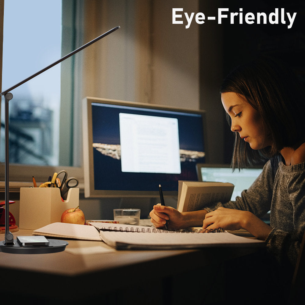 Elladera LED Desk Lamp with Usb Port Wireless Charging Charger Touch Control 5