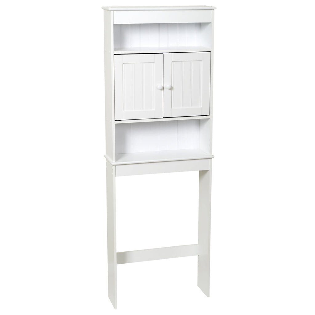 Elladera White Bathroom Spacesaver with Cabinet and 3 Shelves, Zenna Home Country
