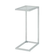 Elladera Carolina Cottage CF1610G-CHR Aggie Glass Top Accent Table- Chrome- 25.3 x