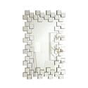 Elladera Pamela Frameless Wall Mirror with Staggered Tiles Silver