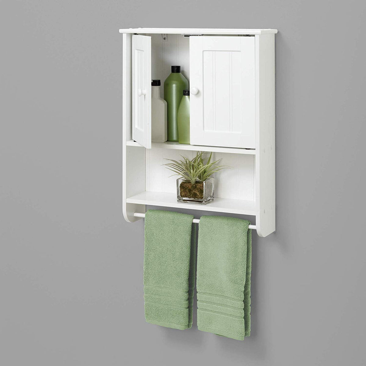 Elladera Zenna Home 2-Door Country Cottage Wall Cabinet, White