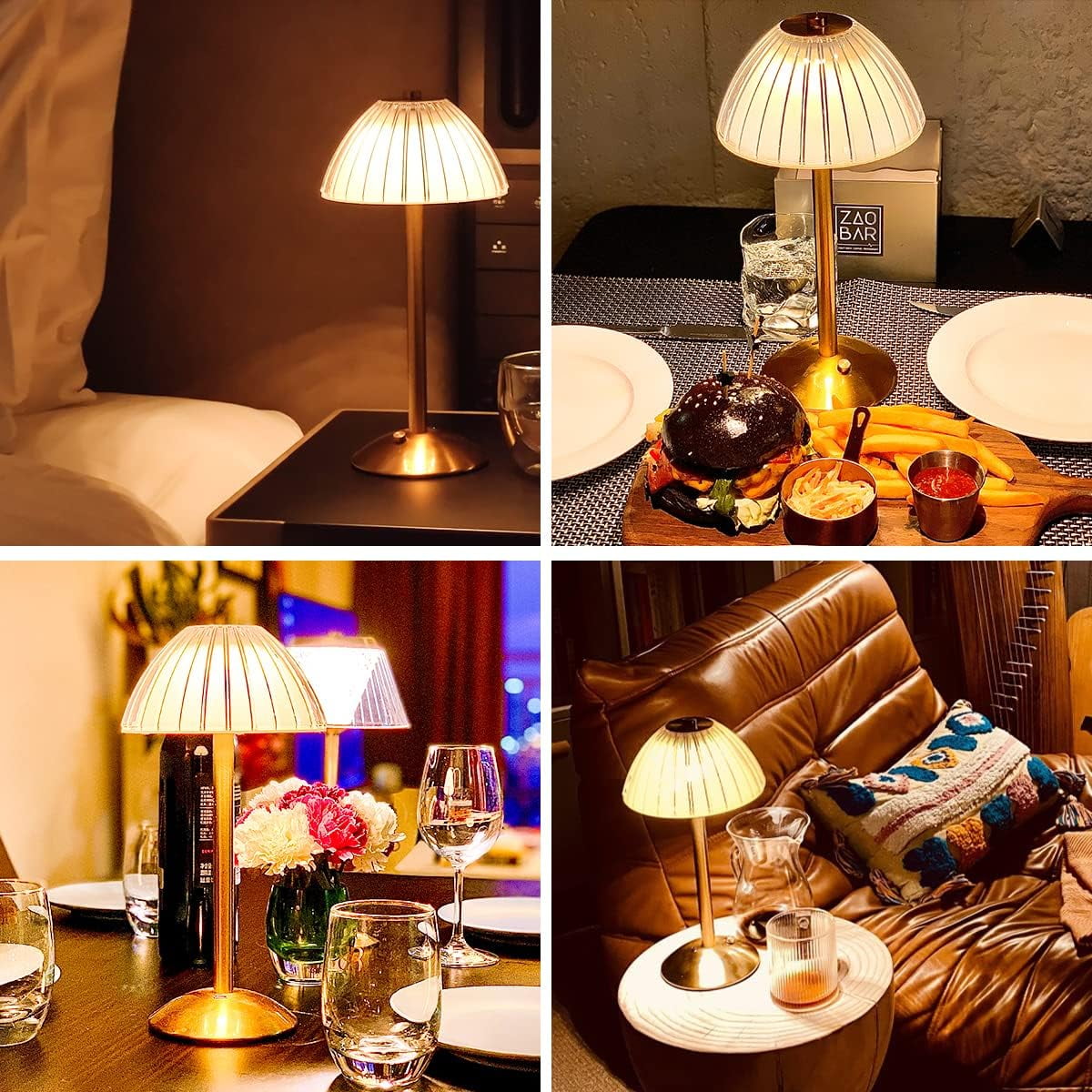 Elladera with Touch Sensor, 3 Color Dimmable Adjustable Brightness, Rechargeable