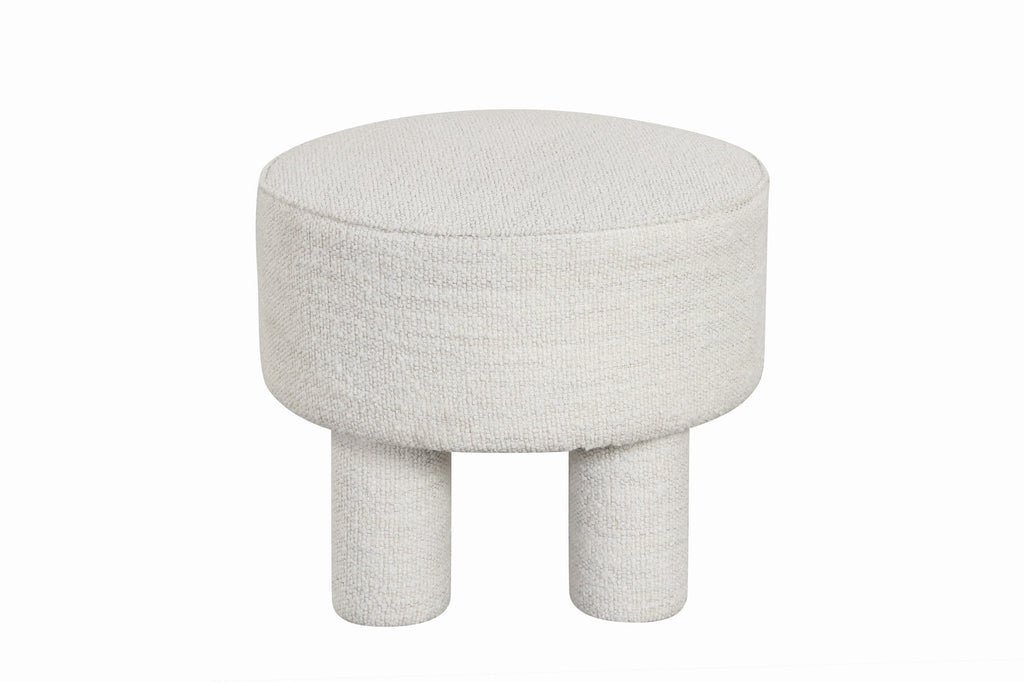 Elladera Adlin Ottoman, Cream Boucle
