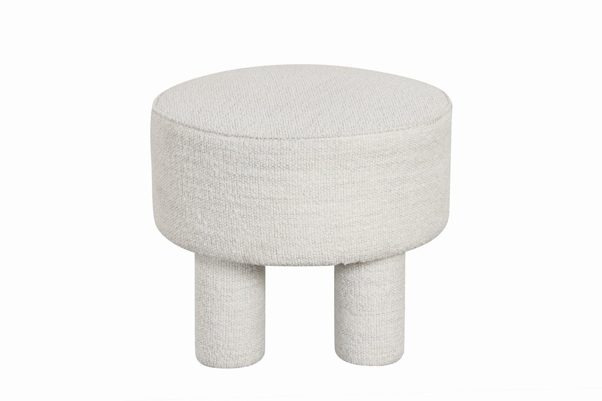 Elladera Adlin Ottoman, Cream Boucle