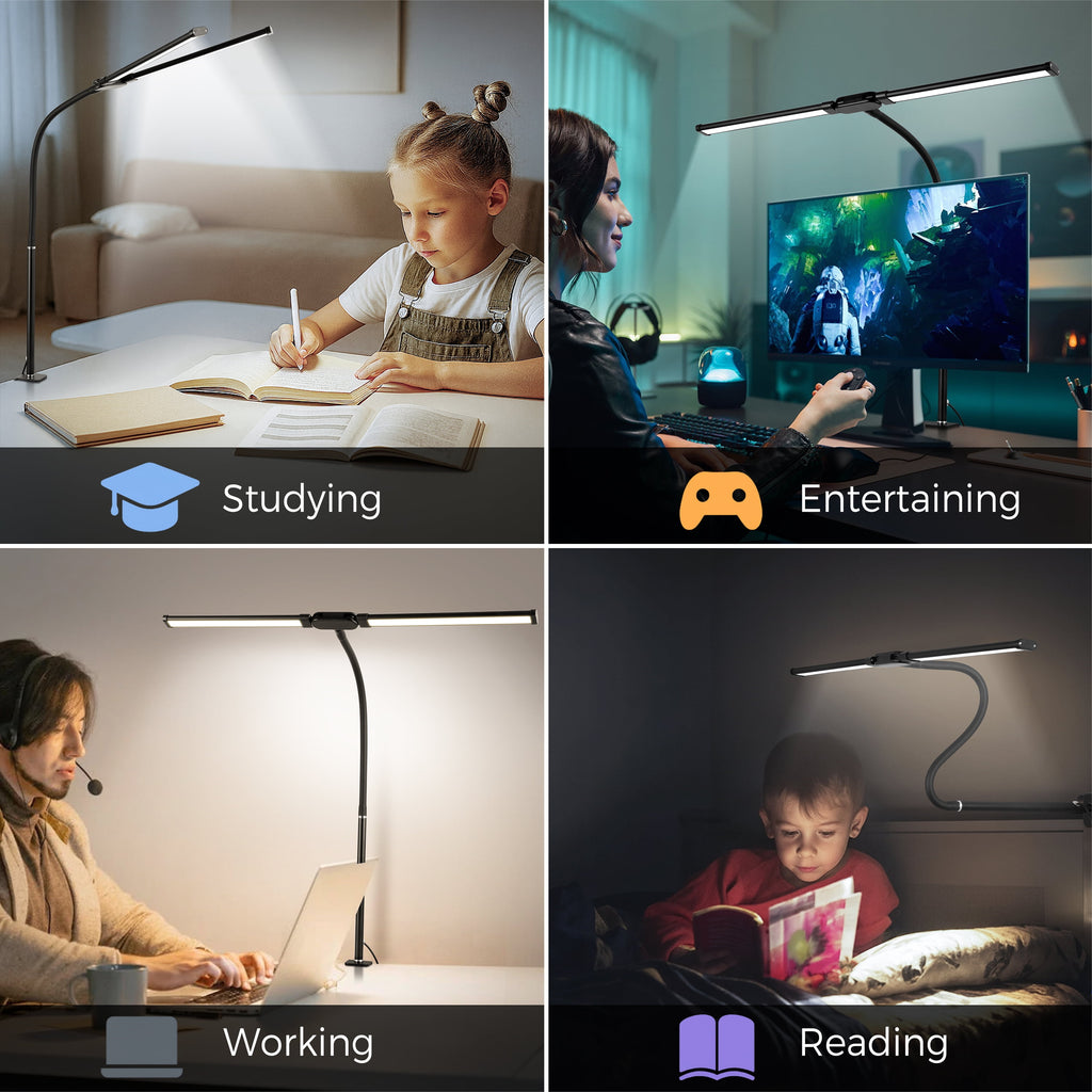 Elladera Coliware LED Desk Lamp for Office Home, Eye Caring Architect Lamp with