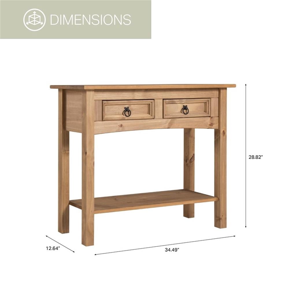 Elladera OS Home and Office Furniture Cottage Series Solid Wood Hall Table in