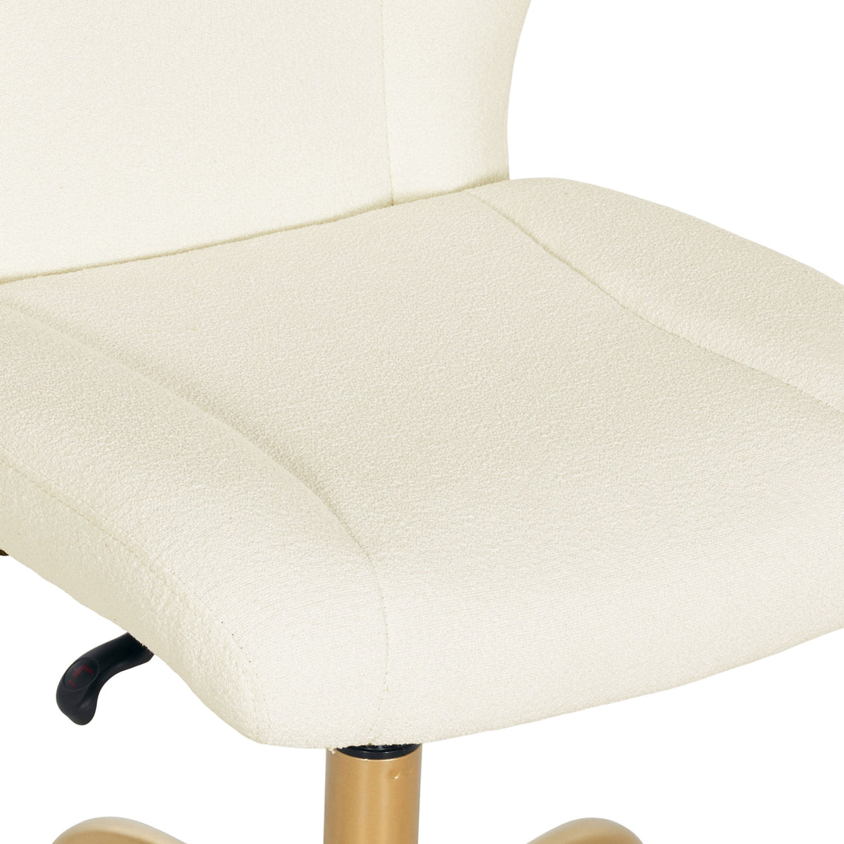 Elladera Bouclé Armless Office Chair for Adults and Teens, Cream