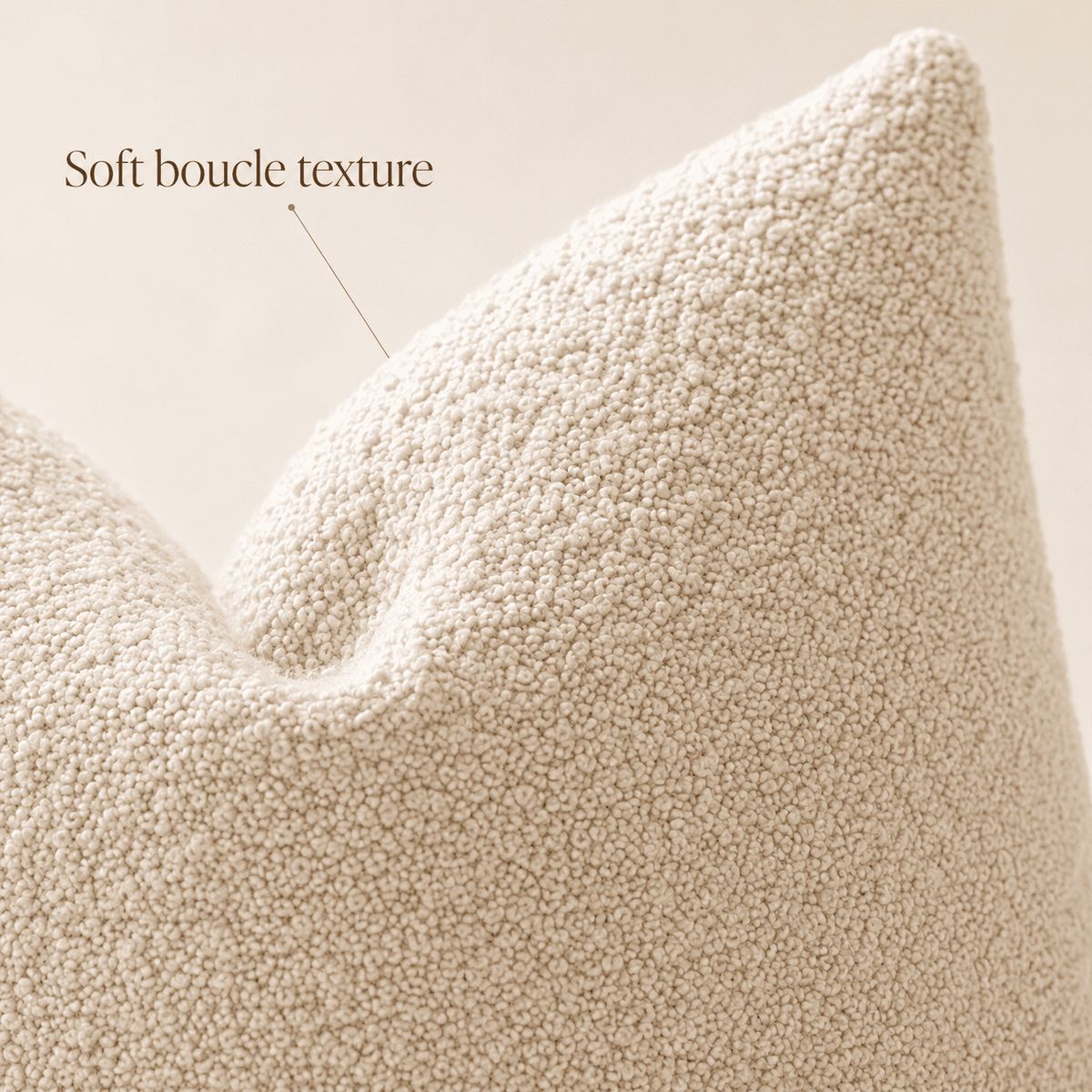 Elladera 20x20 Pillow Covers Set of 2, Textured Boucle Decorative Throw Pillow