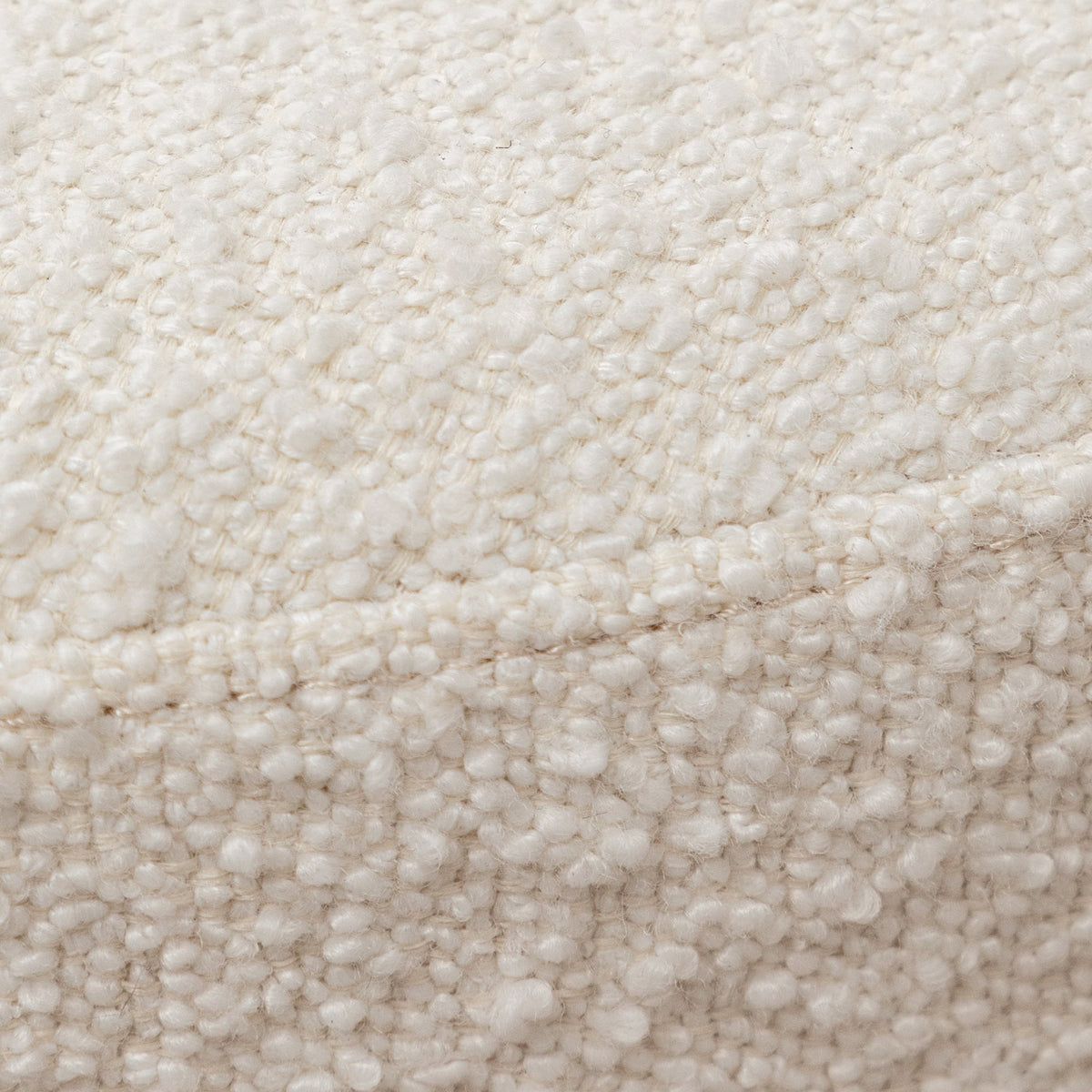 Elladera Modern Round Boucle Upholstered Ottoman with Soft Padded Seat
