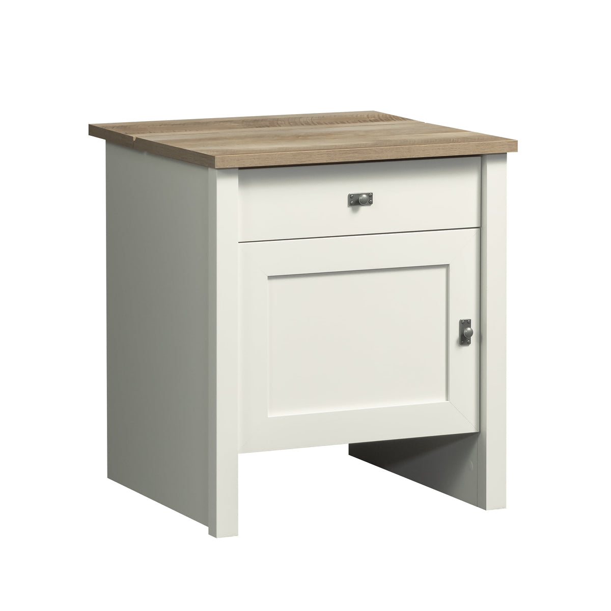 Elladera Sauder Cottage Road, Robot Vacuum Storage Side Table, Soft White Finish