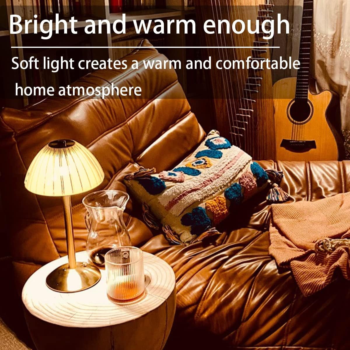 Elladera with Touch Sensor, 3 Color Dimmable Adjustable Brightness, Rechargeable
