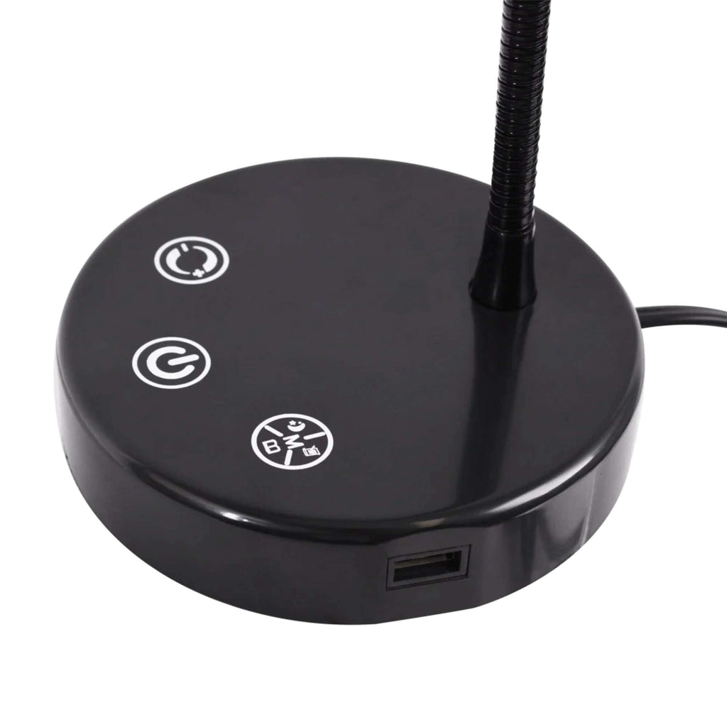 Elladera LED Desk Lamp, 14.3 in, Dimmable Touch Control, Black Finish, 1-Pack
