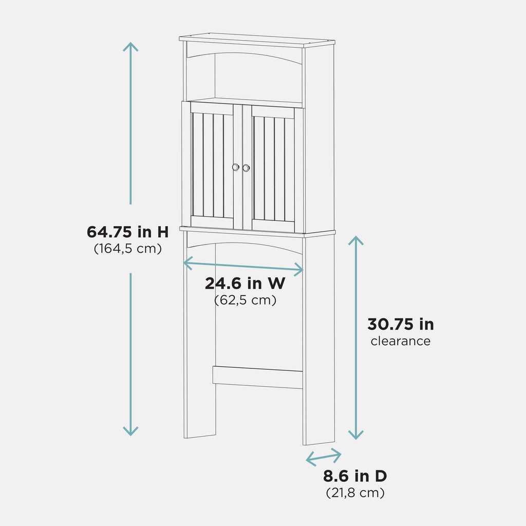 Elladera Zenna Home Cottage Collection over the Toilet Spacesaver, Bathroom Storage