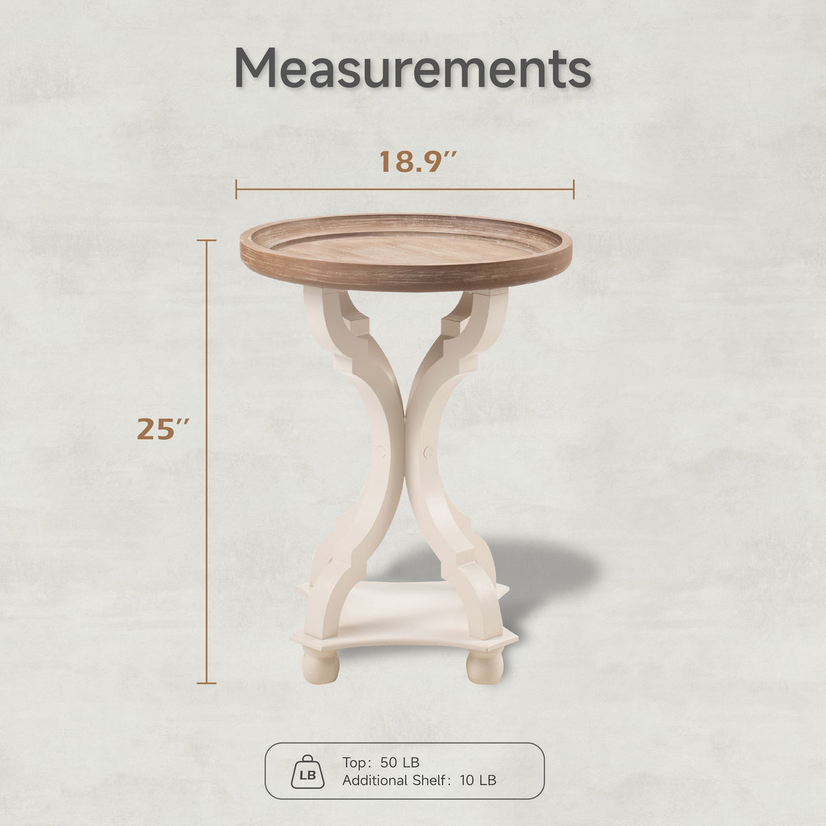 Elladera COZAYH Rustic Farmhouse Cottagecore Accent End Table,Dinning or Living