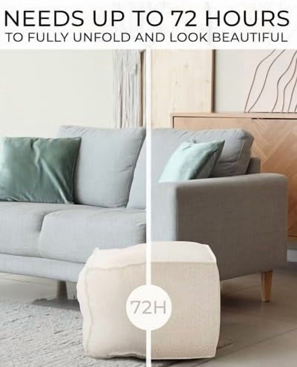 Elladera Beautiful Boucle Pouf Ottoman and Foot Rest- Elevate Your Living Room