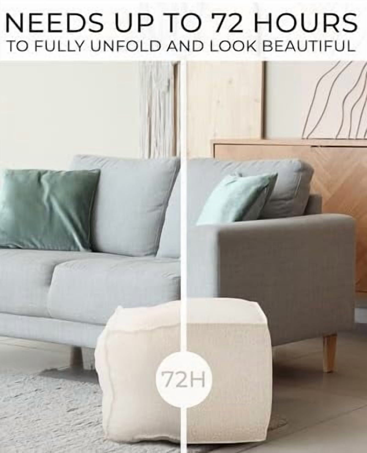 Elladera Beautiful Boucle Pouf Ottoman and Foot Rest- Elevate Your Living Room
